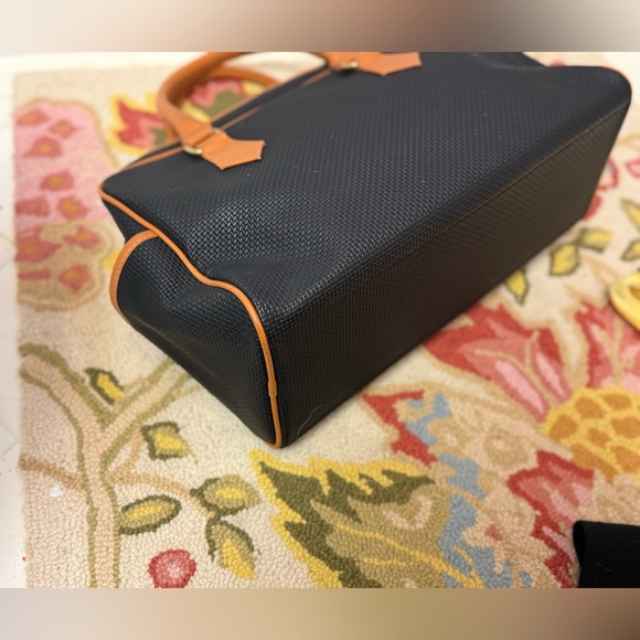 YVES SAINT LAURENT Vintage YSL PVC/Canvas Top Handle Boston Bag - Black/Brown - Picture 11 of 16